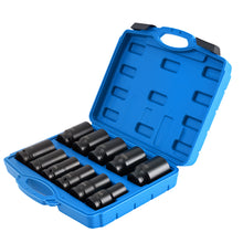 Laad de afbeelding in de galerijviewer, 11 Piece 3/4 Drive Impact Socket Set Metric 17-38mm 6 Point CR-V met geschikt voor Case