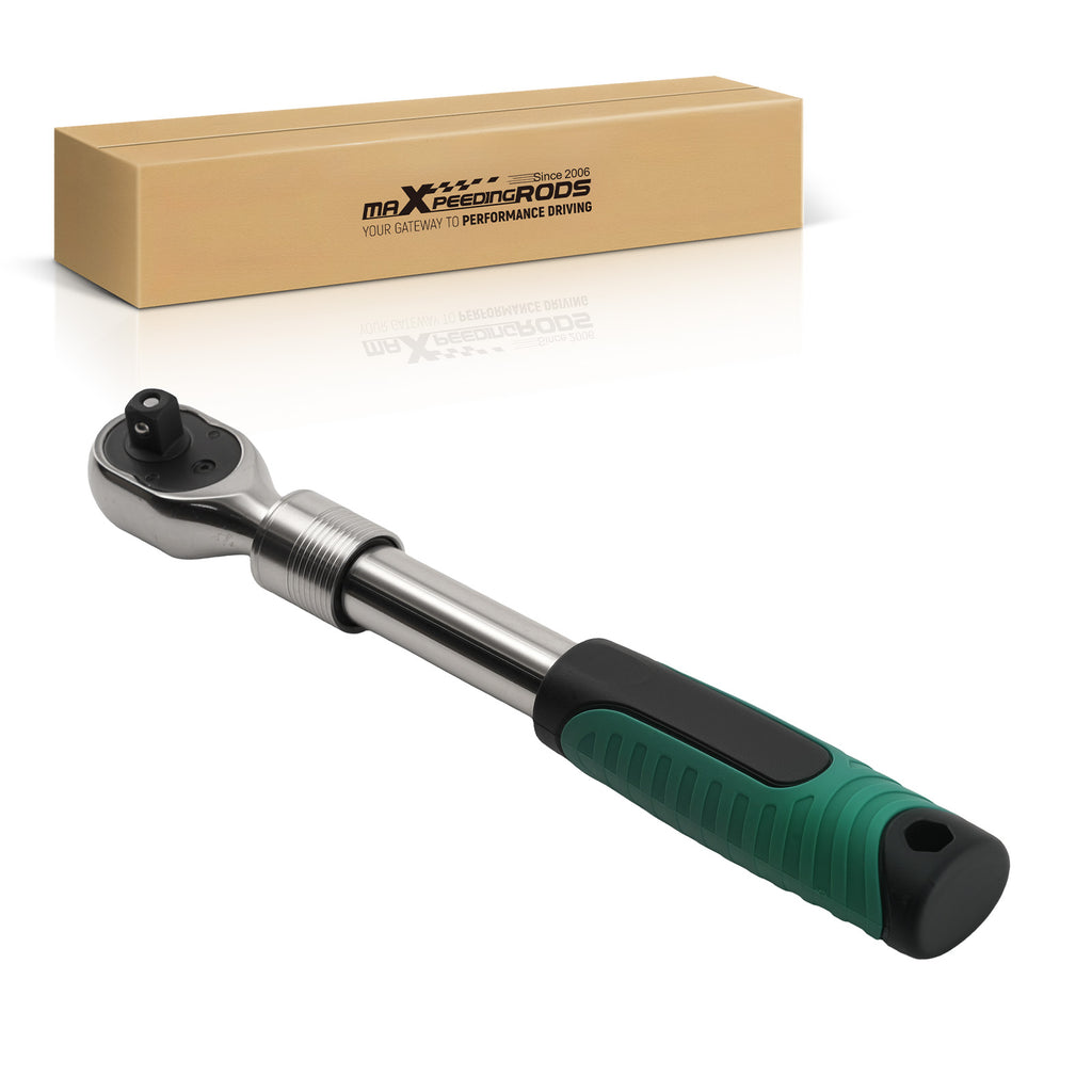 3/8 72 Tooth Extendable Ratchet Handle 252-351mm Quick Release Steel Tool