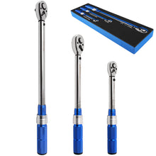 Laad de afbeelding in de galerijviewer, 3 Piece Torque Wrench Set 1/4 3/8 1/2 Drive 5-25 20-120 40-220Nm compatible for Case