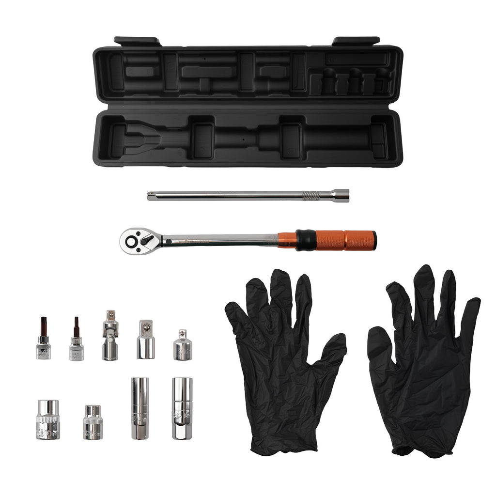 3/8 Drive Click Torque Wrench Set 5-60Nm met Reversible Ratchet±3% Accuracy