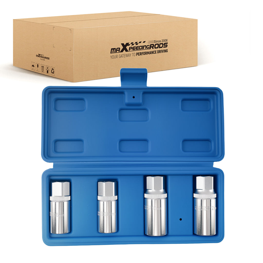 4PC CRV Stud Extractor Kit voor Uitlaat Manifold6 8 10 12 mm 1/2in Drive Tool Set