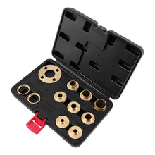 Laad de afbeelding in de galerijviewer, 8pc Brass Router Bush Guide Template Set voor Woodworking Makita Freud Router