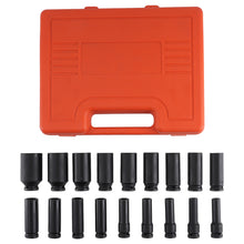Laad de afbeelding in de galerijviewer, 1/2 Deep Impact Socket Set 6 Point 18PC 10mm-32mm 50BV30 Chrome 78mm