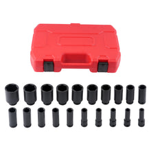 Laad de afbeelding in de galerijviewer, Juego 20 Llaves Vaso 1/2 Impacto 10-38mm CR-V for Servicio Neumáticos 6PT