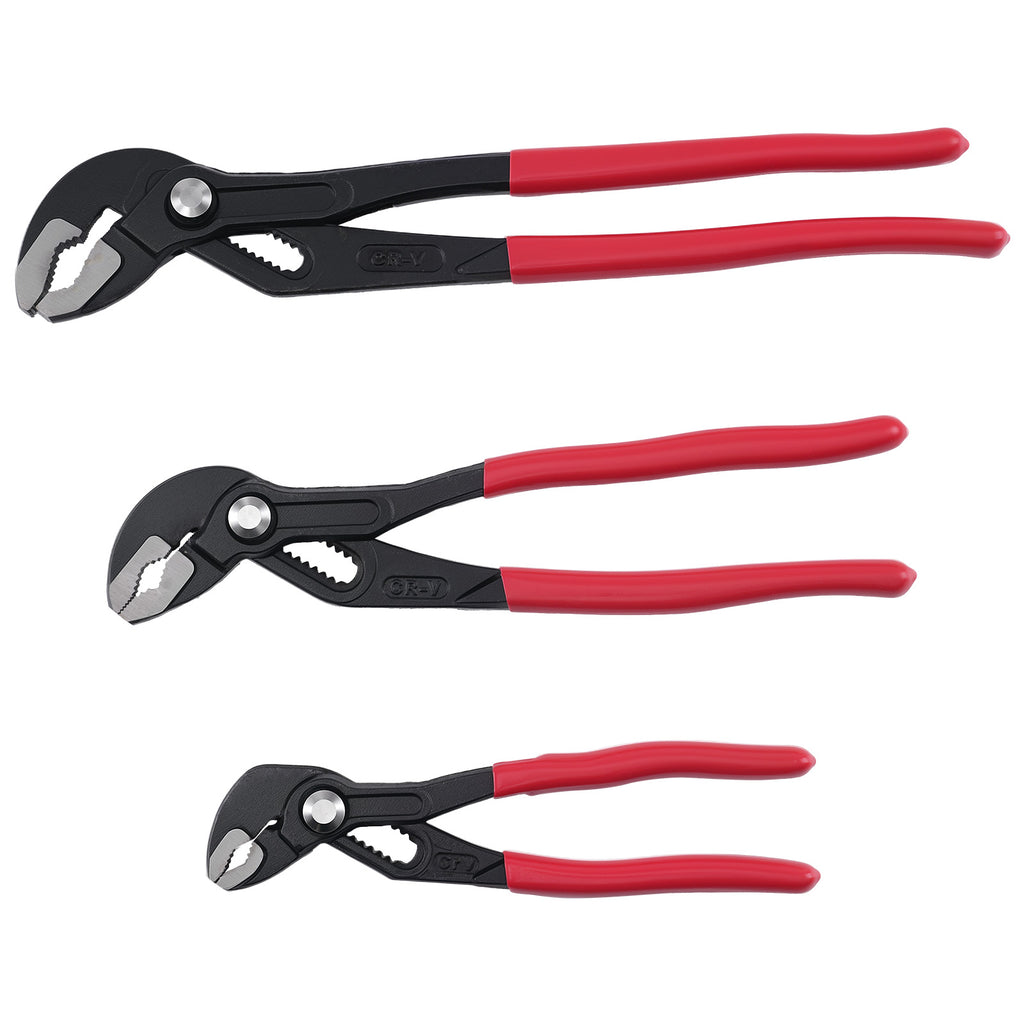 3 Piece Carbon Steel Water Pump Pliers 7 10 12 Self-Locking Non-Slip