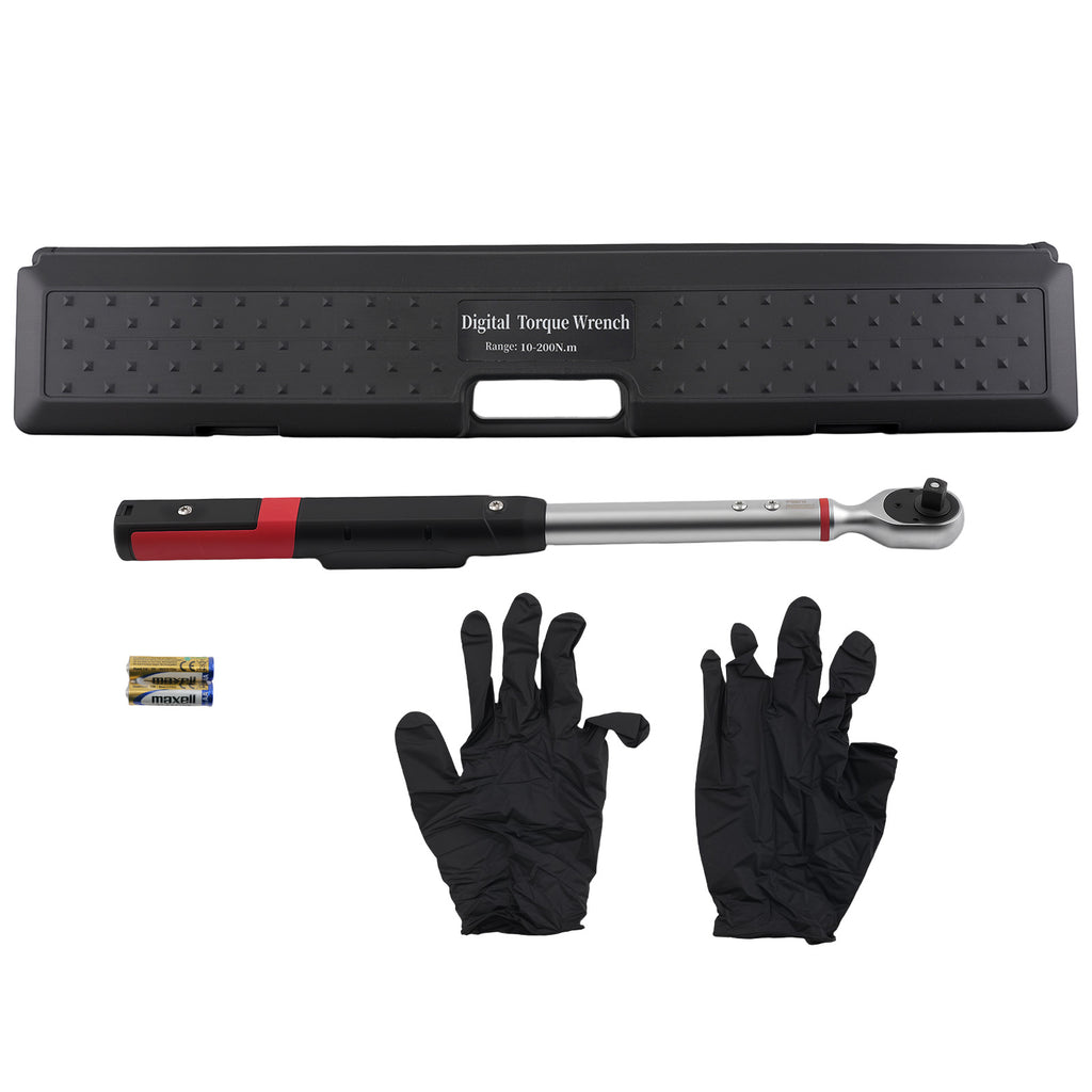 Digital Torque Wrench 1/2" 10-200Nm voor motorfiets Car LCD Display CrMo Verstelbare