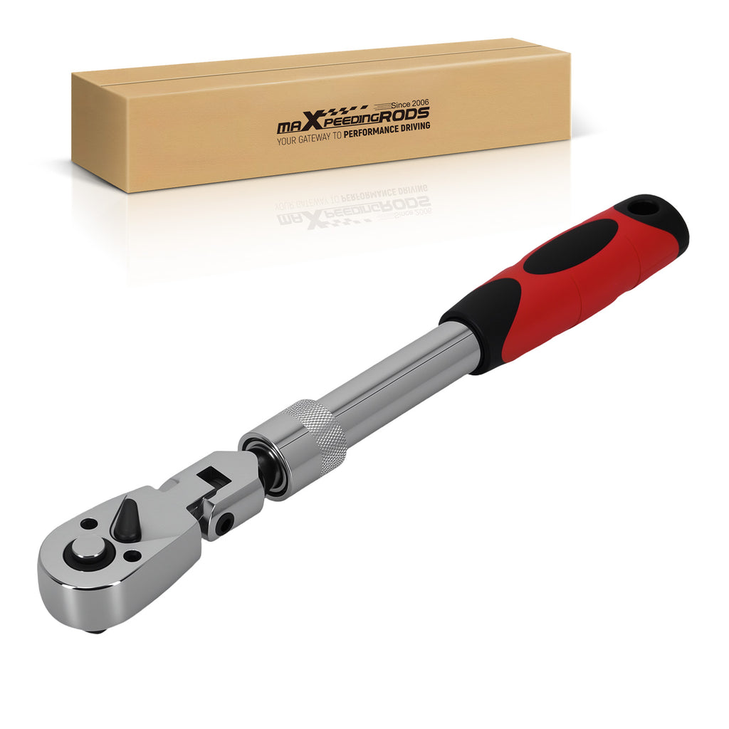3/8in 72T Ratchet Wrench Flexible Head Extendable 250-315mm Quick Release