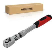 Laad de afbeelding in de galerijviewer, 3/8in 72T Ratchet Wrench Flexible Head Extendable 250-315mm Quick Release