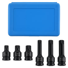 Laad de afbeelding in de galerijviewer, 1/2in Drive 6pc Spline Socket geschikt voor VW Golf Sharan LT M14 M16 M18 Impact