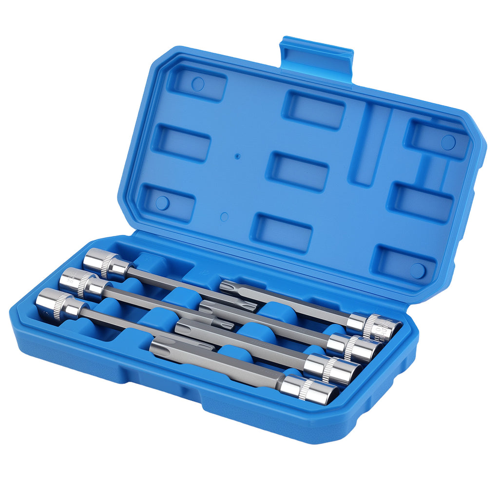 110mm Extra Long Star Bit Socket 8pc Set 3/8 Drive T25-T60 CRV Tool
