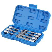 Laad de afbeelding in de galerijviewer, 110mm Extra Long Star Bit Socket 8pc Set 3/8 Drive T25-T60 CRV Tool