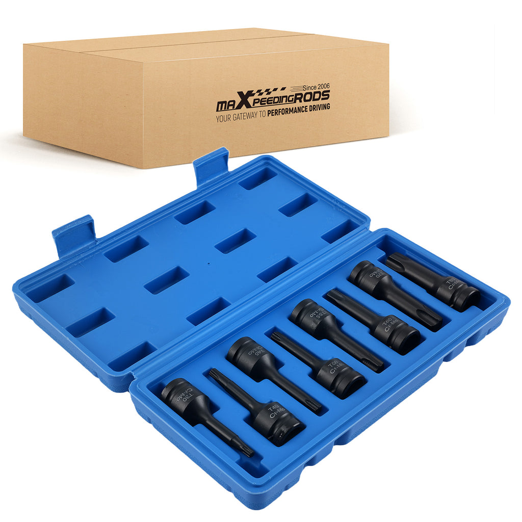 1/2 Drive Impact Socket Set 8pc T30 T40 T45 T50 T55 T60 T70 T80 78mm