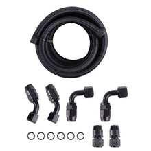 Laad de afbeelding in de galerijviewer, 6X AN10 -10AN Fitting Stainless Steel Braided ES 12 Feet Oil Fuel Hose Line Kit