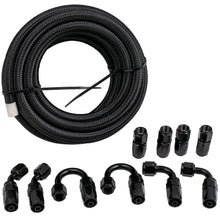 Laad de afbeelding in de galerijviewer, 6M 20FT AN6 AN-6 Nylon Staal Braided Oil Fuel Line Hose End Fitting Adapter Kit