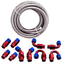 Laad de afbeelding in de galerijviewer, 12.7 mm Stainless Steel Fuel Hose 20ft met 10 Fittings Kit Universall