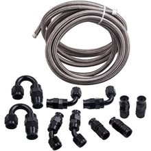 Laad de afbeelding in de galerijviewer, Nieuwe AN6 Braided PTFE E85 Ethanol Oil Line Fuel Hose End Fitting 20FT 6 Meters