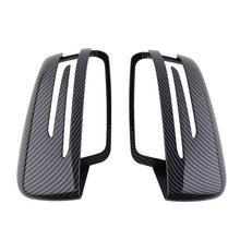 Laad de afbeelding in de galerijviewer, Carbon Fiber Black Wing Mirror Cover Caps geschikt voor Mercedes W204 C207 W212 W176