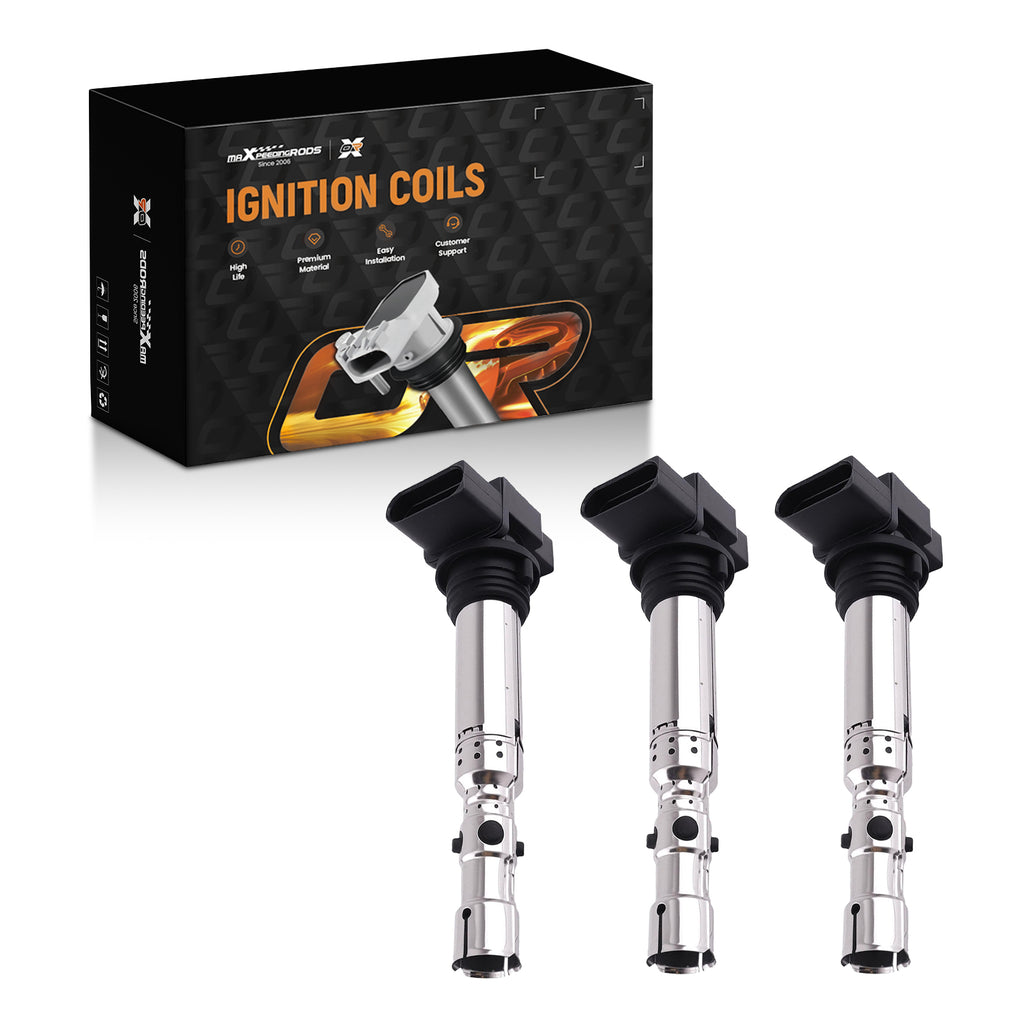 3x Zündspule Kit compatible for VW Fox compatible for Seat Ibiza 1.2L 03D905105A 03D905105B