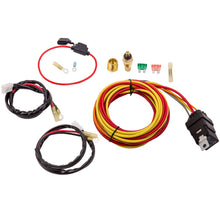 Laad de afbeelding in de galerijviewer, Kit de arnés de cableado de refrigeración de ventilador eléctrico dual for automóvil 185/165 Termostato 40A Relé