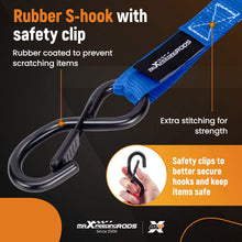 Laad de afbeelding in de galerijviewer, Ratchet Tie Down 4 Pack Set 15ft with S-Hook for Transport for Trailer Truck