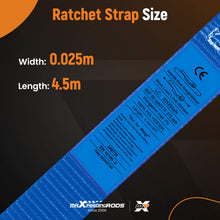 Laad de afbeelding in de galerijviewer, Ratchet Tie Down 4 Pack Set 15ft with S-Hook for Transport for Trailer Truck