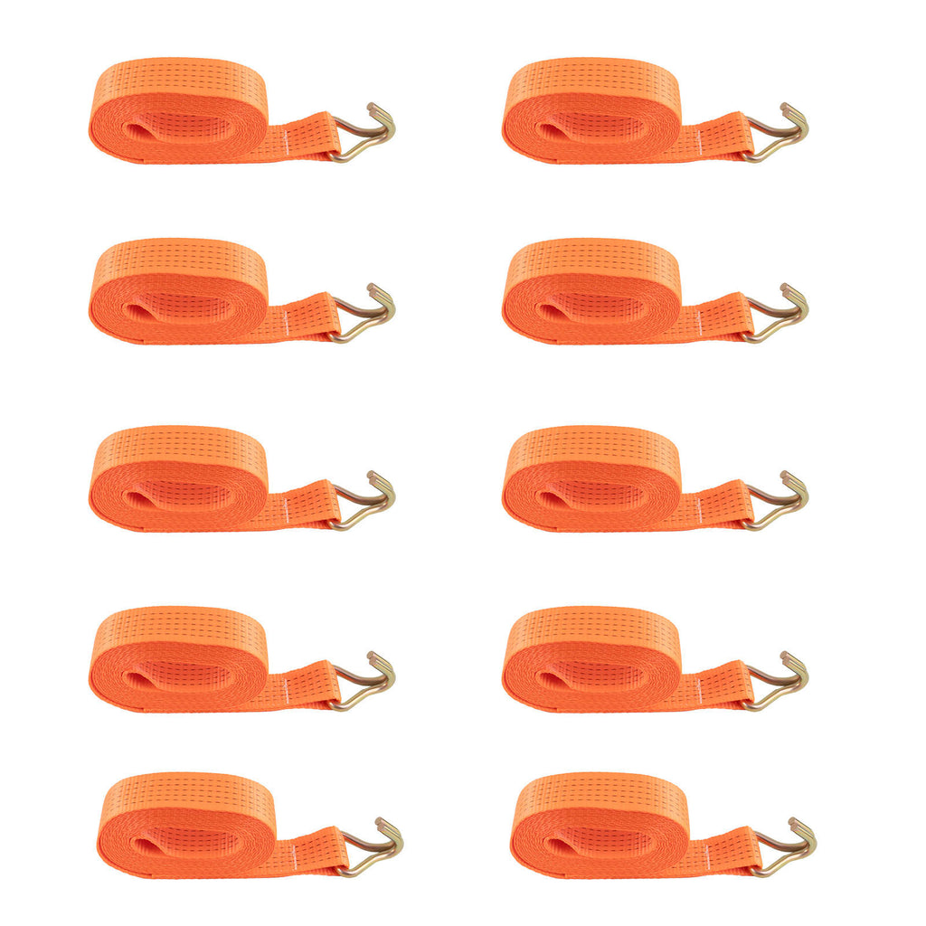 10x 6m 5000kg 5 ton Heavy Duty Ratchet Strap Tie Down J Hook lashing strap