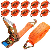 Laad de afbeelding in de galerijviewer, 10x 6m 5000kg 5 ton Heavy Duty Ratchet Strap Tie Down J Hook lashing strap