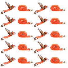 Laad de afbeelding in de galerijviewer, 10×Heavy Duty Ratchet Strap 8m 5T 50mm Tie Down J Hooks Trailer Car Lorry