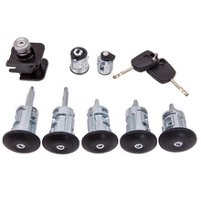 Laad de afbeelding in de galerijviewer, 8pcs Ignition Switch Door Lock Bonnet Set met 2 Keys geschikt voor Ford Transit Connect