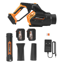 Laad de afbeelding in de galerijviewer, Cordless Leaf Blower 160MPH 580CFM 21V 2Battery 4500mAh 3 Tube Brushless