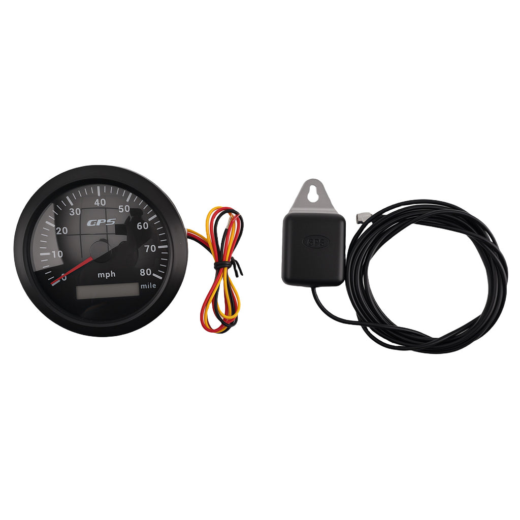 85mm Digital GPS Speedometer Gauge 0-80MPH 7 Colors voor Car Boat Motorcycle