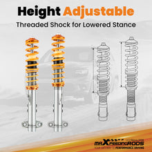 Laad de afbeelding in de galerijviewer, Street Coilover Suspension compatible for BMW E36 3 Series Coilovers 90-99 318ic 325ic 328i Coilovers Lowering Kit