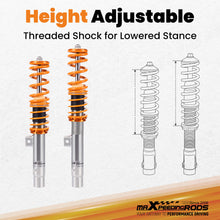 Laad de afbeelding in de galerijviewer, Coilovers Kit compatible for BMW E46 Coupe Sedan Shocks Yellow