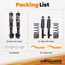 Laad de afbeelding in de galerijviewer, Adjustable Coilover Suspension Kit compatible for Fiat Seicento type 187 1998-2010