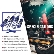 Load image into Gallery viewer, Coilovers Suspension Kit compatible for BMW E39 5 Series Saloon 1995-2003 525i 520d 528i