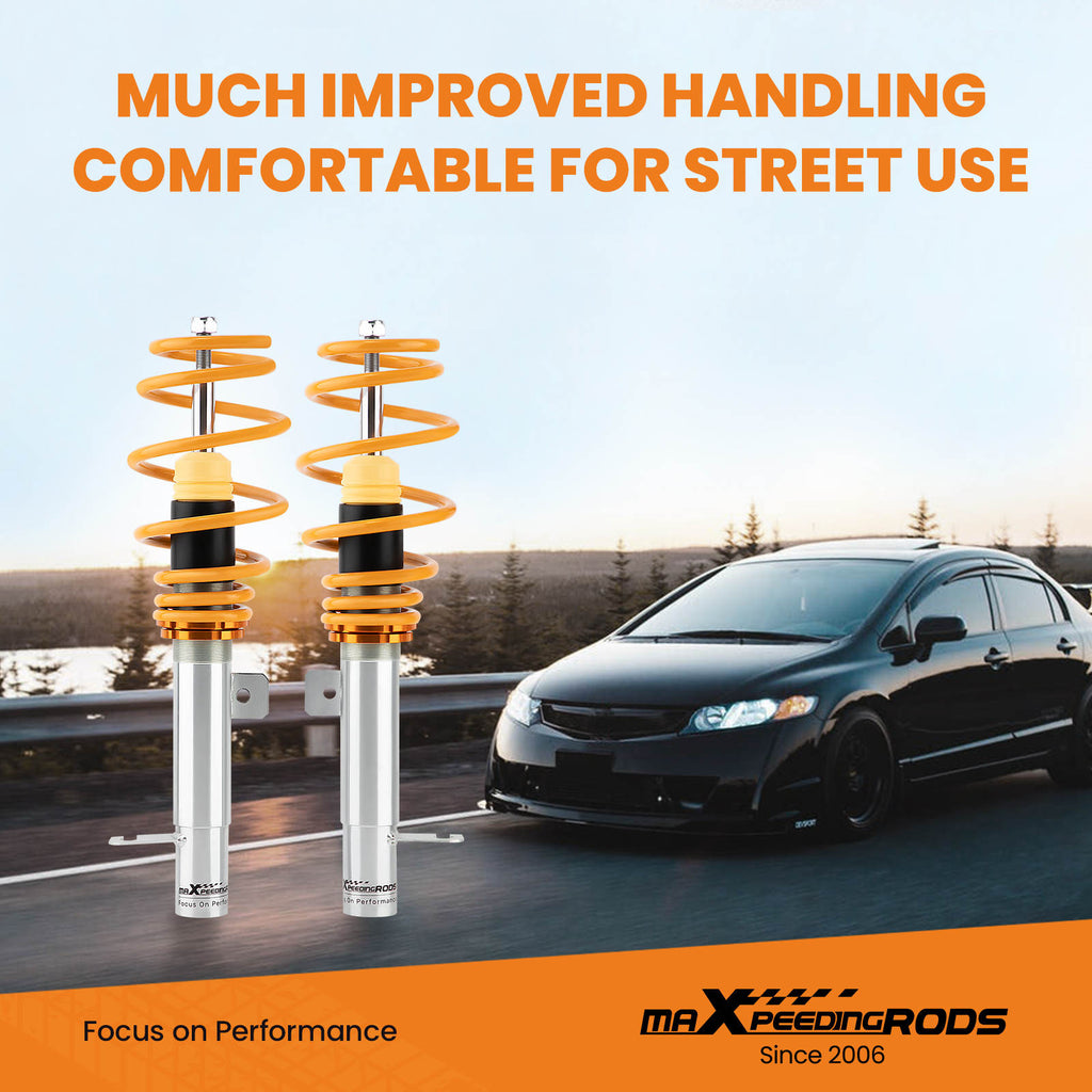 Compatible for Ford Fiesta Mk5 2002-2008t All Engines Coilover Suspension Kit