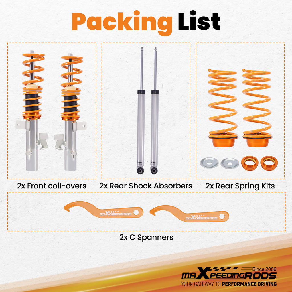 FrontRear Coilover Suspension KIT FOR Focus MK2 2008-2011 Height Adjustable