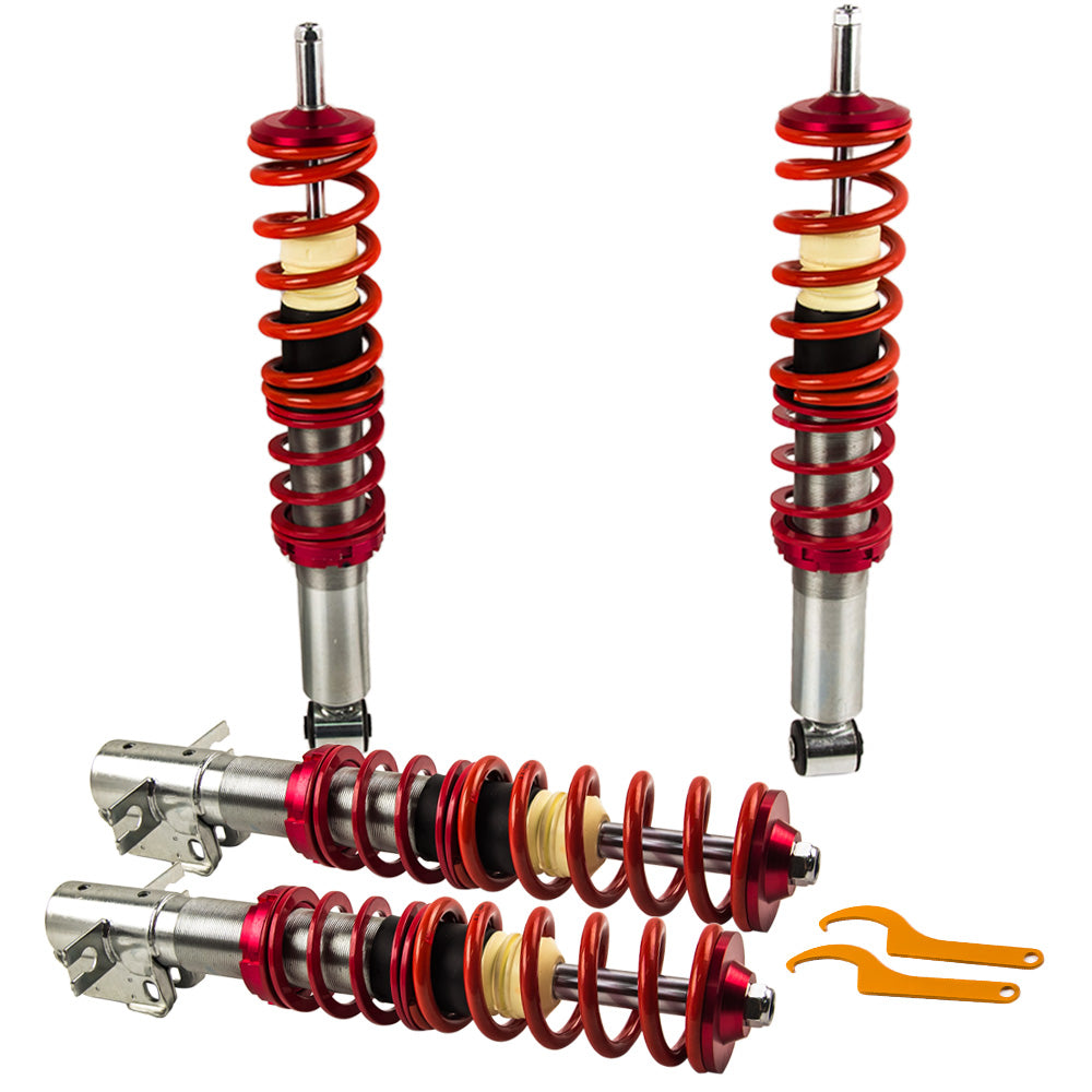 geschikt voor VW GOLF MK1 16V ADJUSTABLE Ophanging Lowering Strut Kit Schroefset