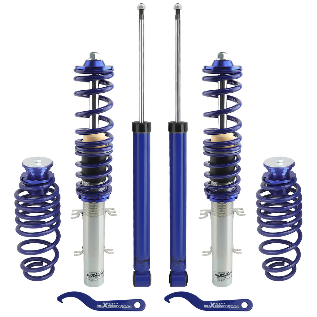 4 Stück Gewindefahrwerke compatible for VW Golf MK4 IV (1J1) compatible for Seat Leon 1M1 1.8T 1.9 TDi