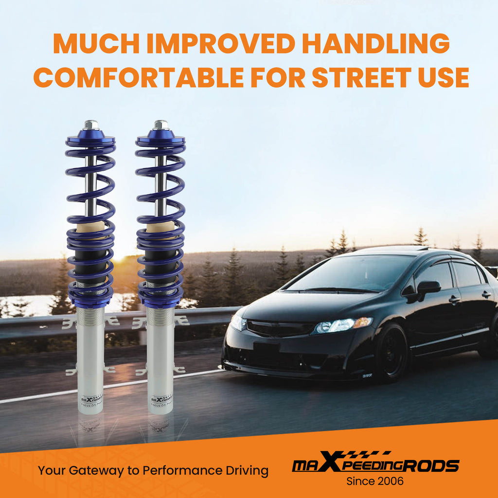Adjustable Coilovers Absorber Springs Compatible for VW NEW BEETLE (9C1, 1C1) Compatible for FWD 1998-2010 lowering kit
