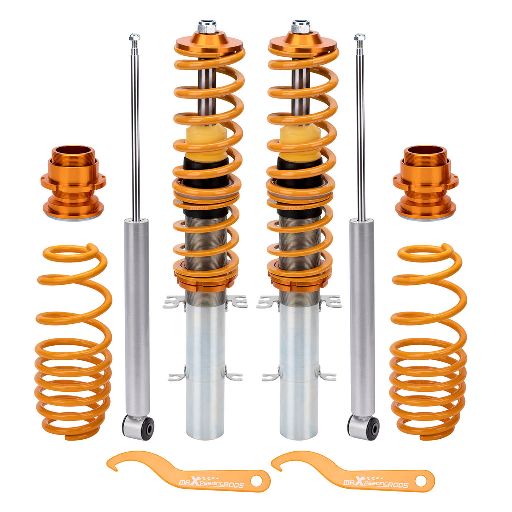 geschikt voor VW Volkswagen Golf MK4 1J Adjustable Ophanging Strut Springs Kit Schroefsets Lowering Kit