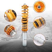Laad de afbeelding in de galerijviewer, Compatible for SEAT LEON (1M1) Compatible for FWD 1999-2006 CoiloversAdjustable Suspension Shock Absorber Kit lowering kit