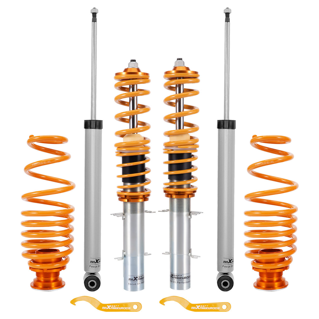 4 Stück Gewindefahrwerke compatible for VW Golf MK4 1J1 New Beetle compatible for Seat Leon 1.9 TDi 2.3 V5