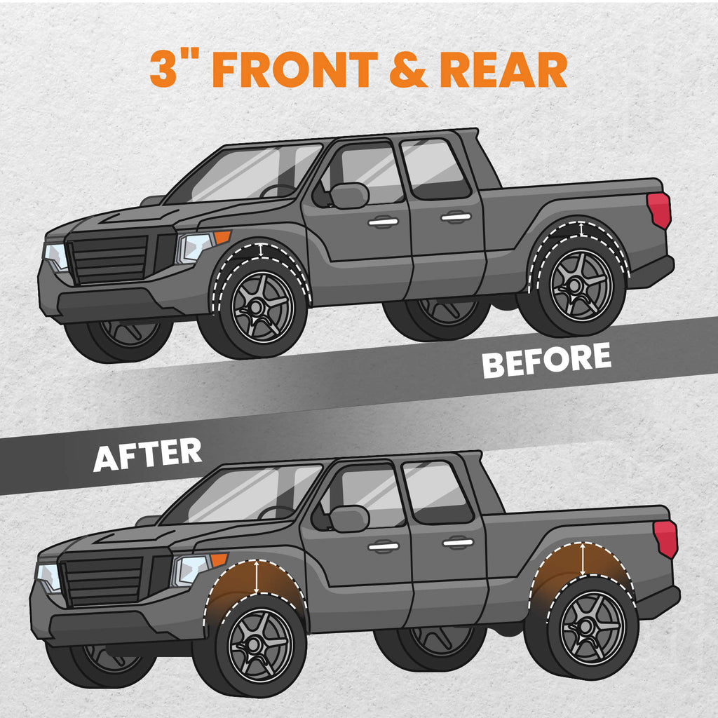 3 Front Rear Lift Kit compatible for Chevy GMC Silverado Sierra 1500 Classic Body 1999-07