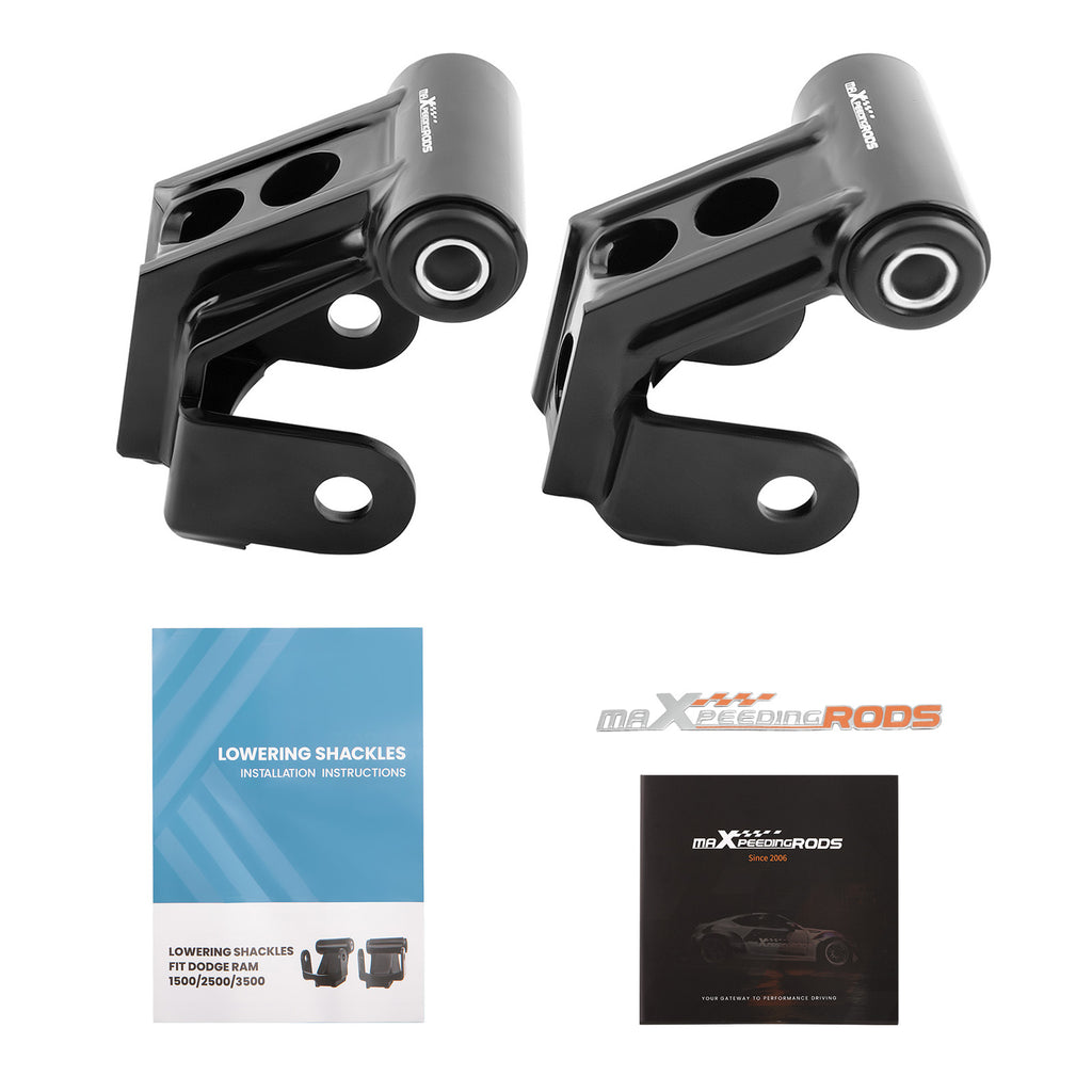 Nieuwe Kit 2 inch leaf spring BELOW hanger Shackles geschikt voor Dodge Ram 1500 2500 2008 2009