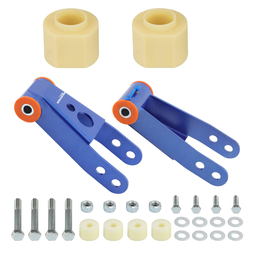 Lift Kit Front 3 Coil Spacer +Rear 2 Shackles compatible for Jeep Cherokee XJ 1984-2001