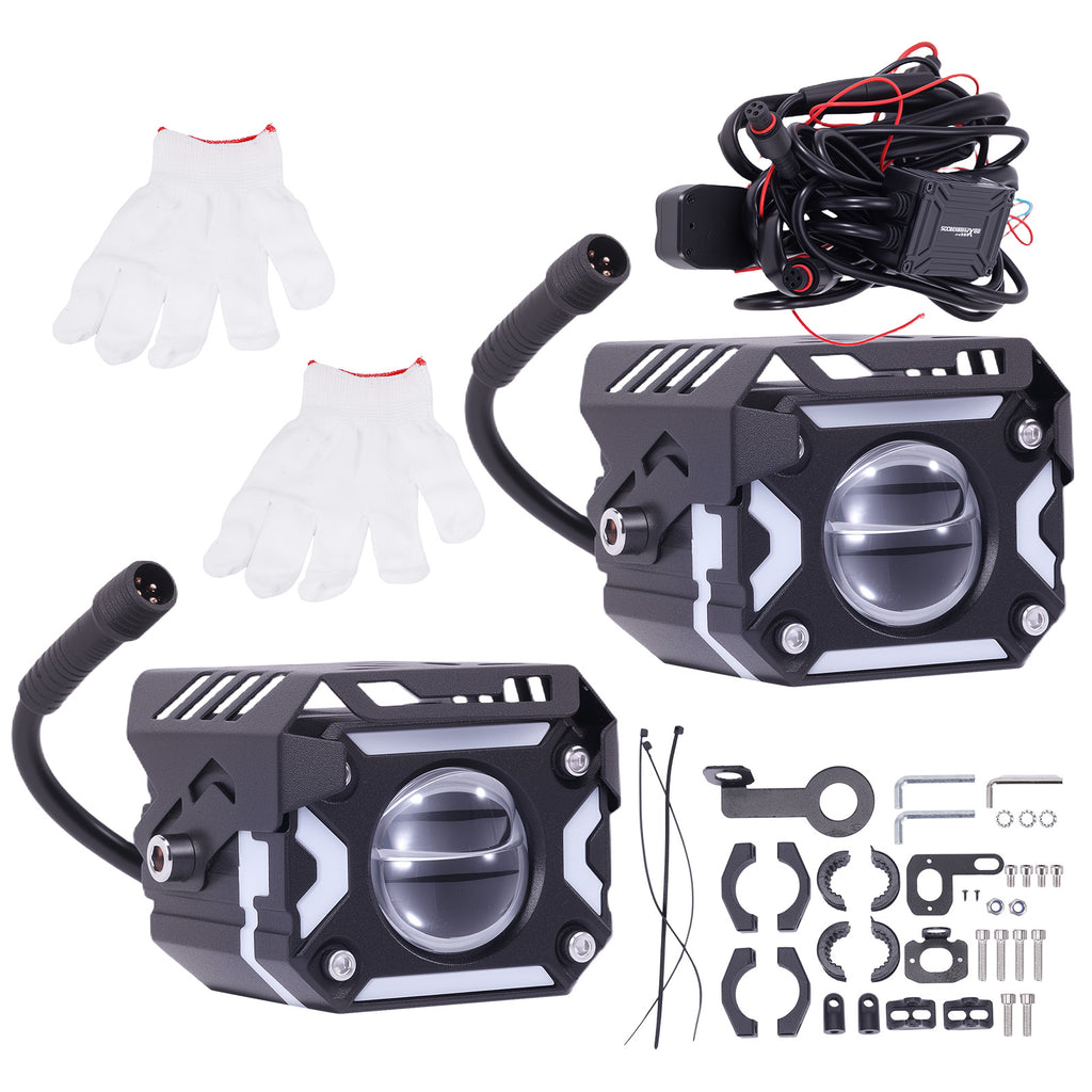 80W Auxiliary Fog Lights LED Motorcycle 12V Spotlights voor Off-Road ATV