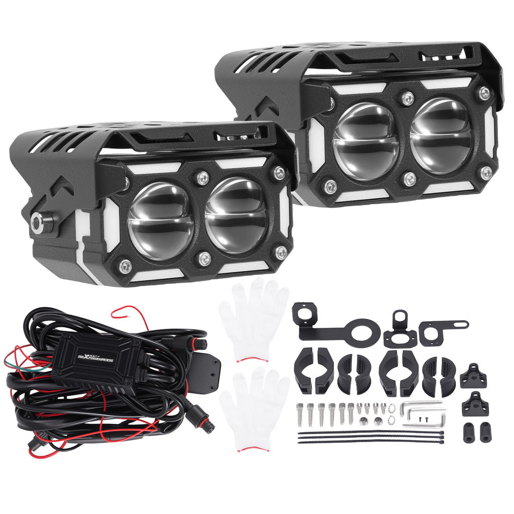 80W Auxiliary Fog Lights 12V voor Motorcycle ATV SUV Off-Road 6000K IP67