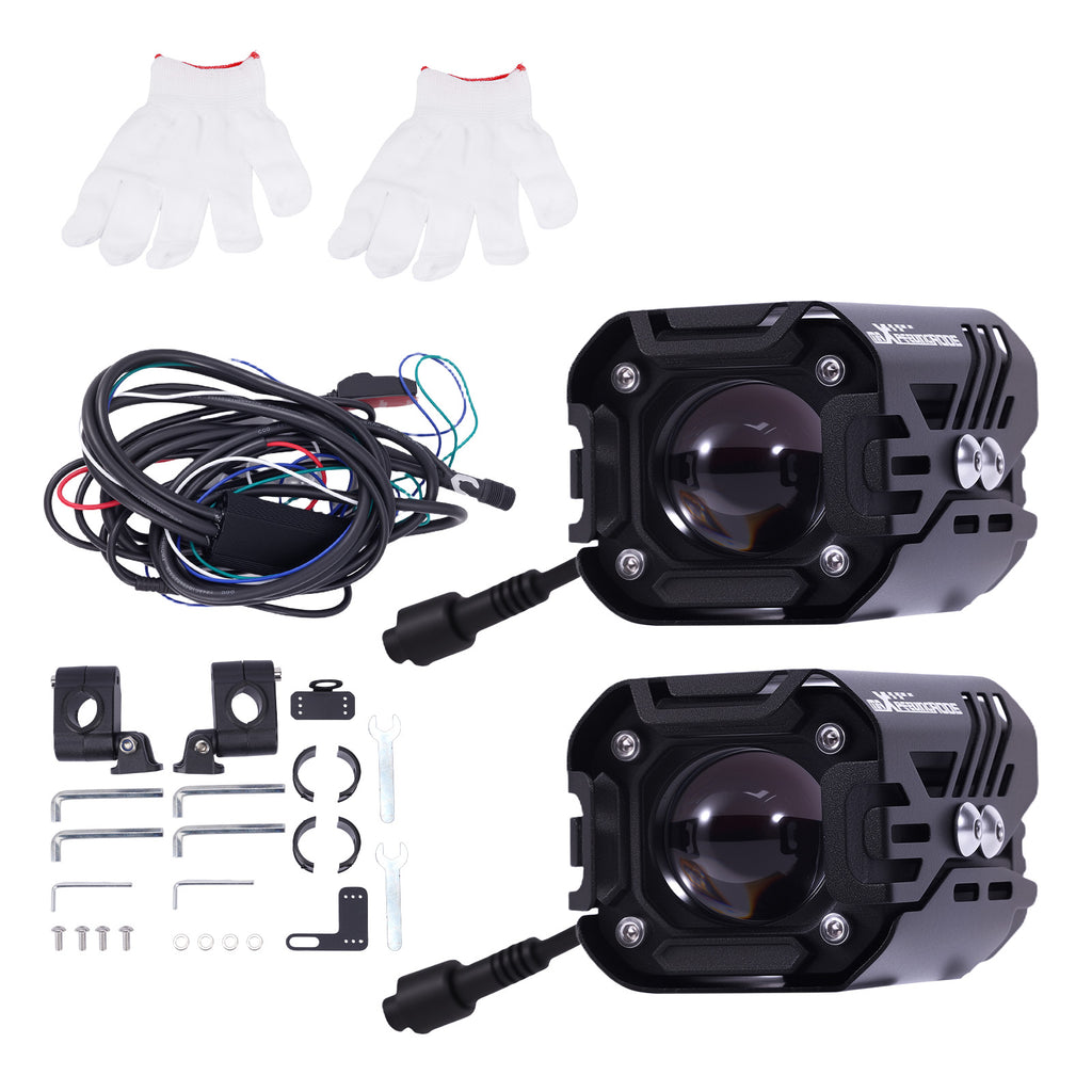 2PCS 80W Motorcycle Auxiliary Spotlights voor ATV UTV LED 3000K/6000K 12V Kit