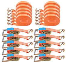 Load image into Gallery viewer, 10 x Ratchet Strap 5t 10m 2500 daN 5000 daN kg Lashing Straps Truck Trailer 50mm 10 Meters